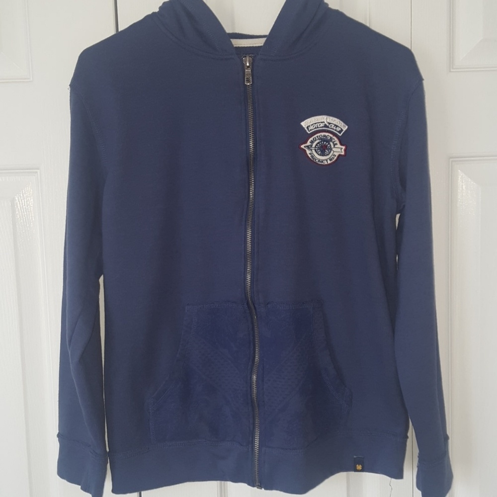 Youth boys front zip hooded sweatshirt